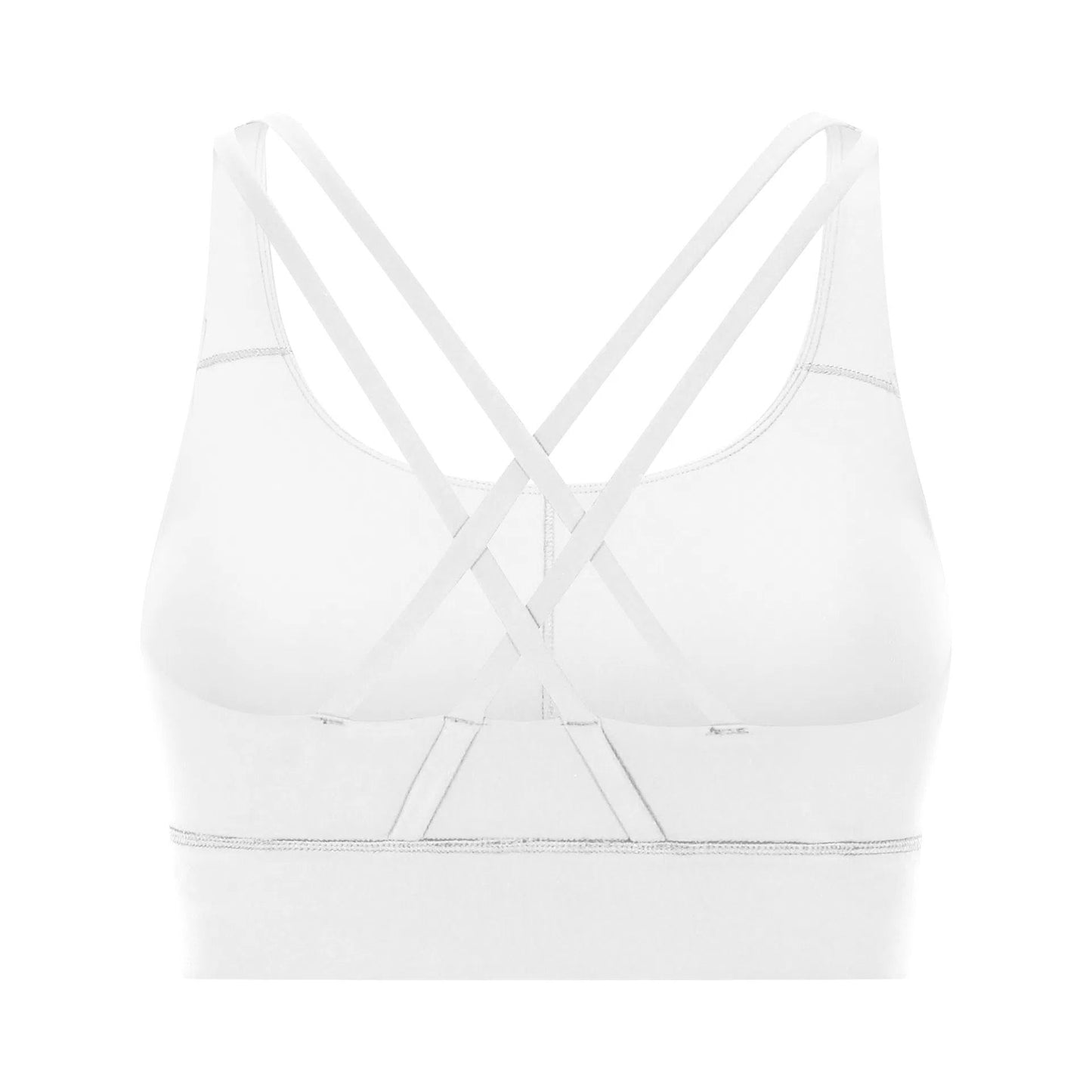 Cross back yoga bra brushed bare high - strength shock - absorbing gathering sports vest for women - Tech Tready