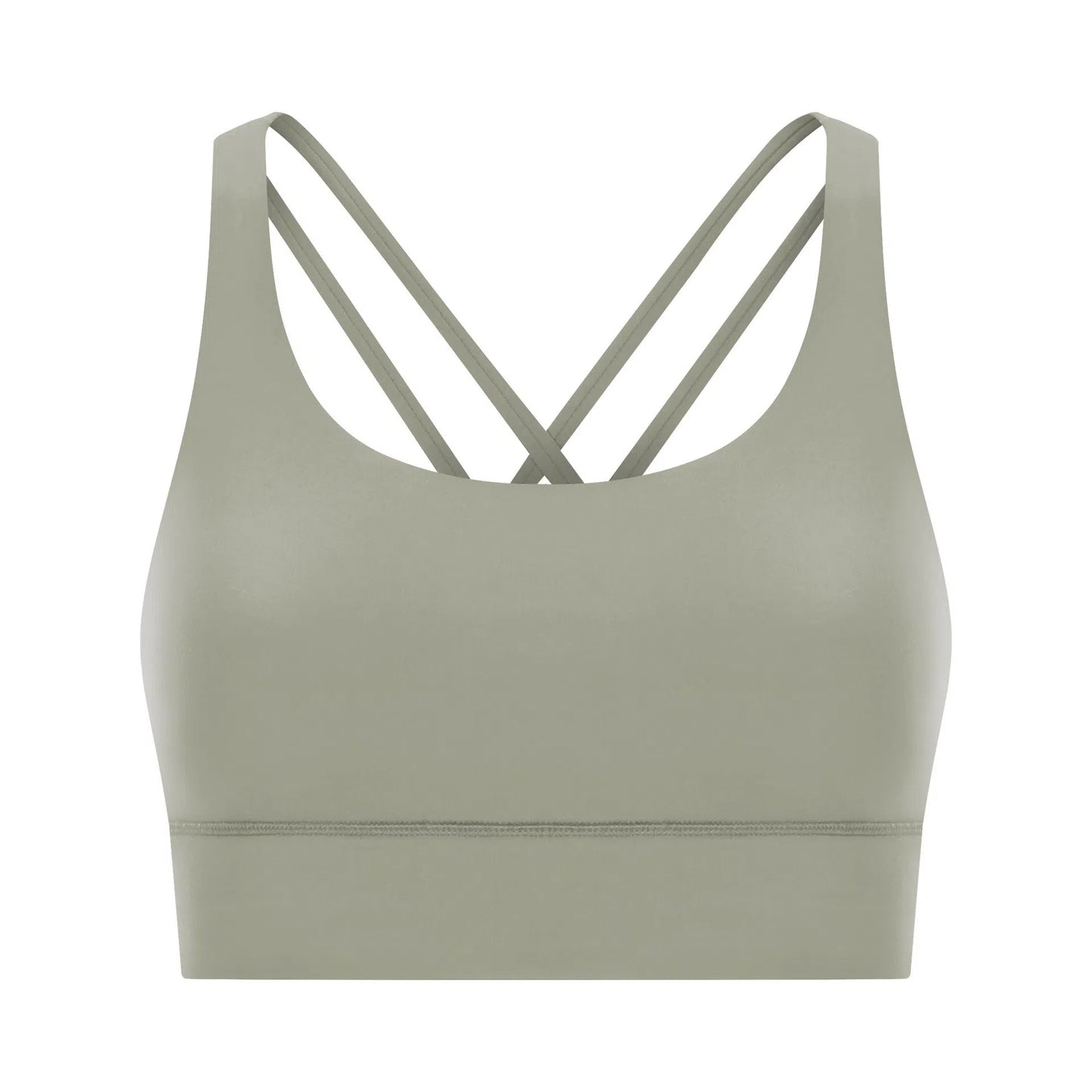 Cross back yoga bra brushed bare high - strength shock - absorbing gathering sports vest for women - Tech Tready
