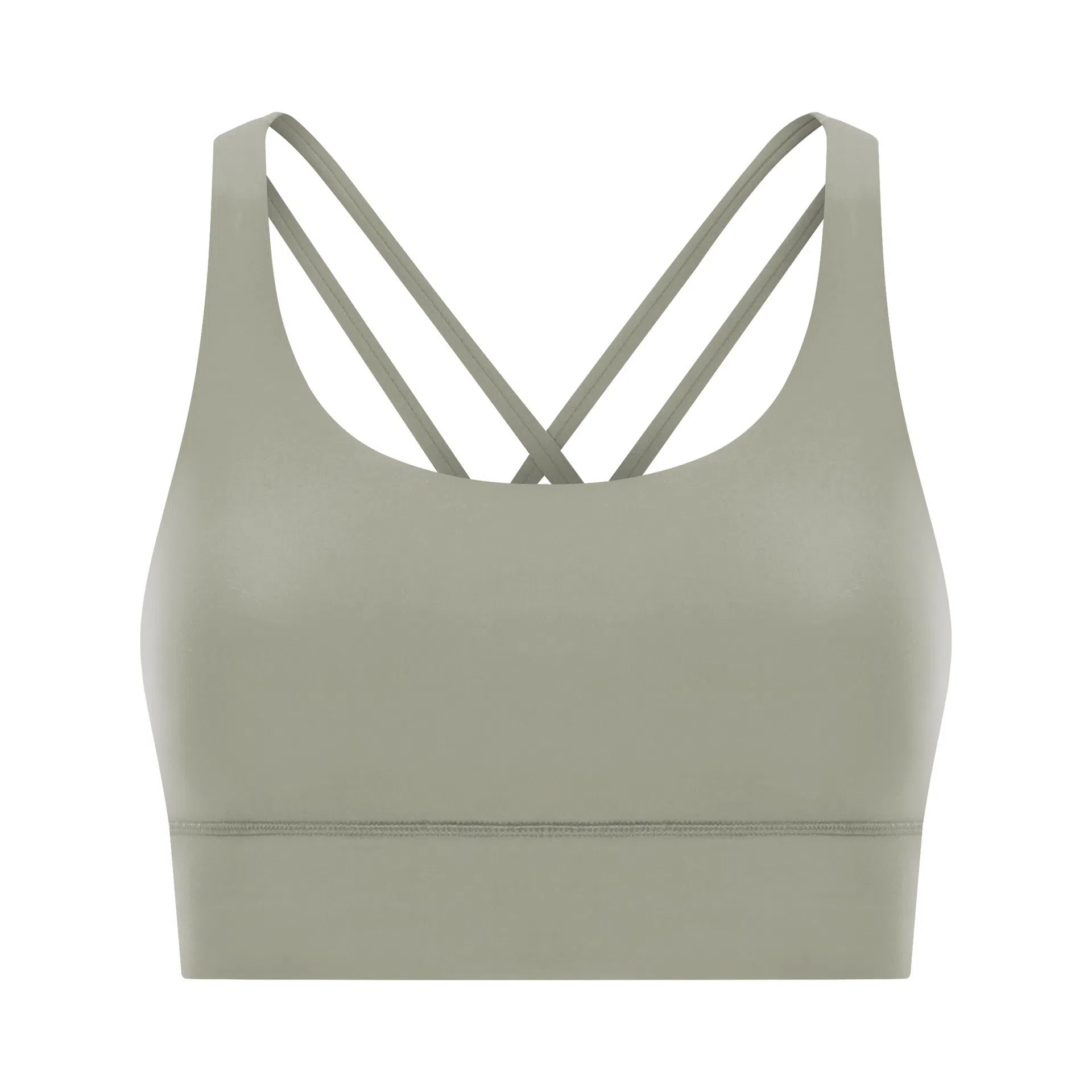 Cross back yoga bra brushed bare high - strength shock - absorbing gathering sports vest for women - Tech Tready