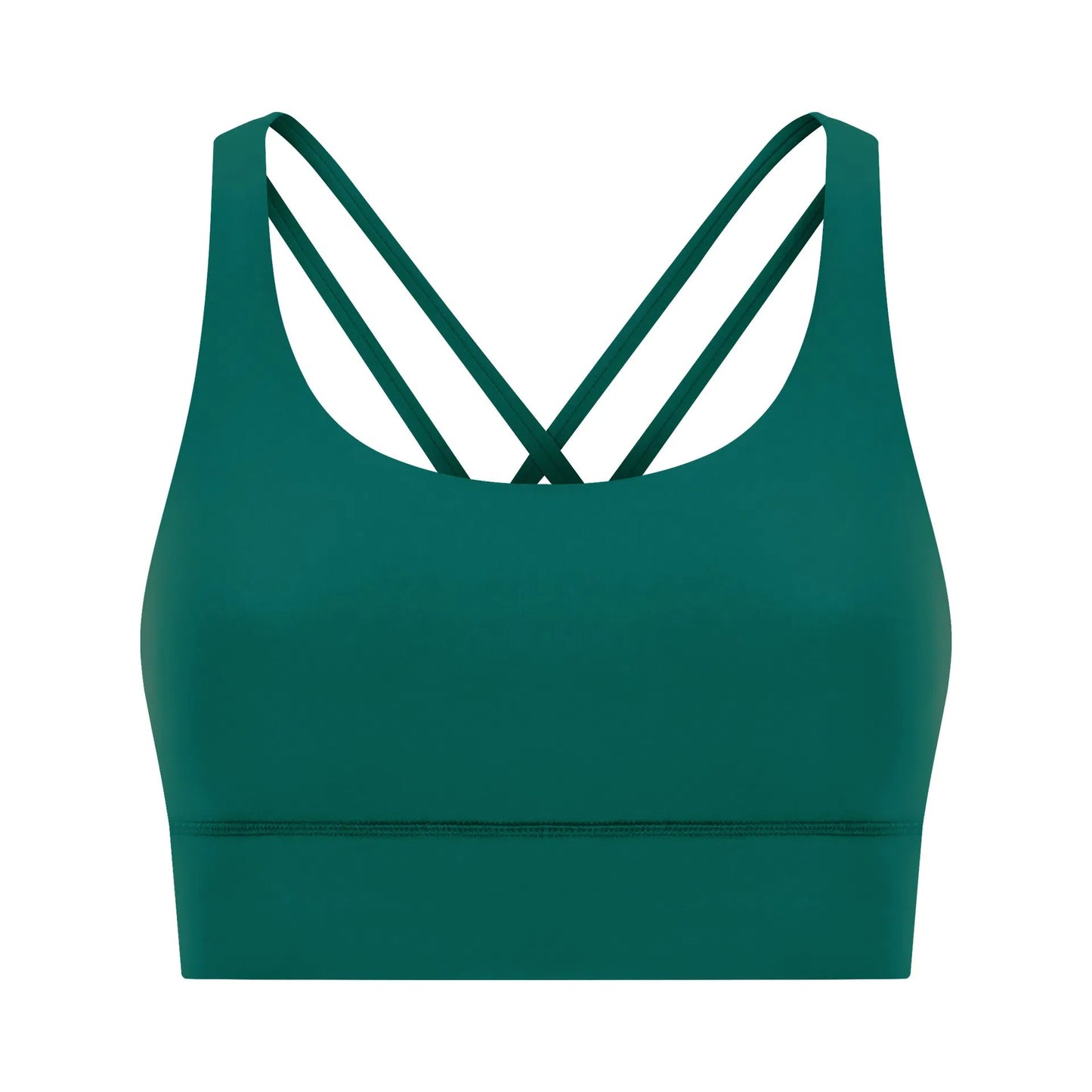 Cross back yoga bra brushed bare high - strength shock - absorbing gathering sports vest for women - Tech Tready