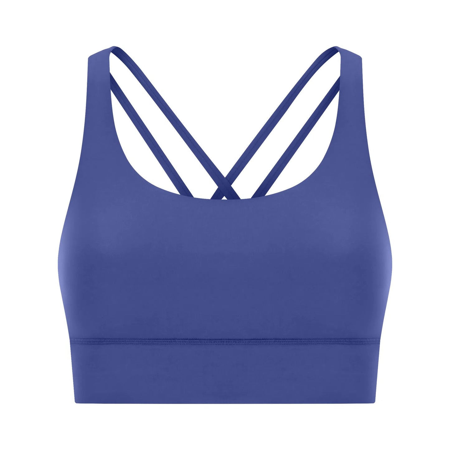 Cross back yoga bra brushed bare high - strength shock - absorbing gathering sports vest for women - Tech Tready