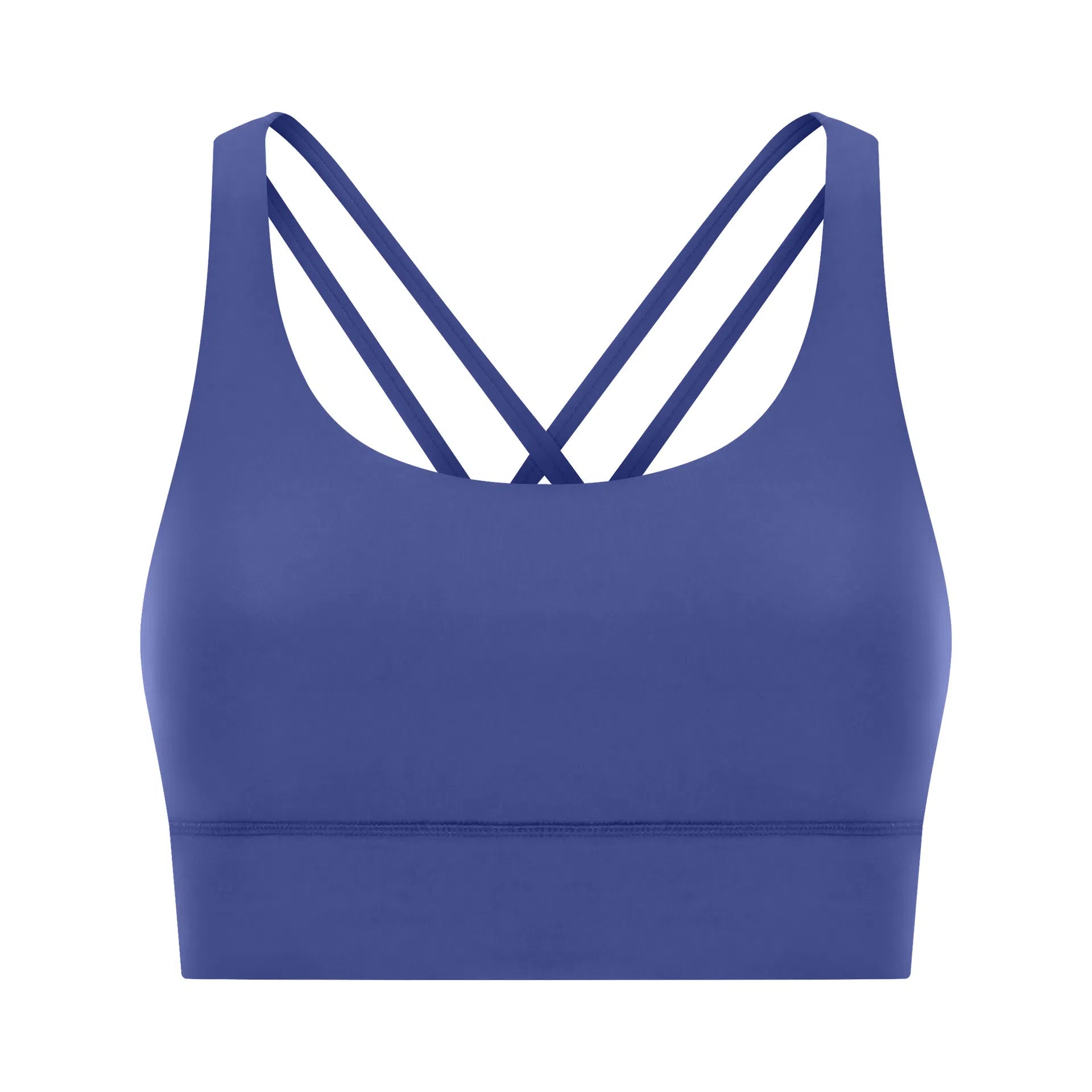 Cross back yoga bra brushed bare high - strength shock - absorbing gathering sports vest for women - Tech Tready