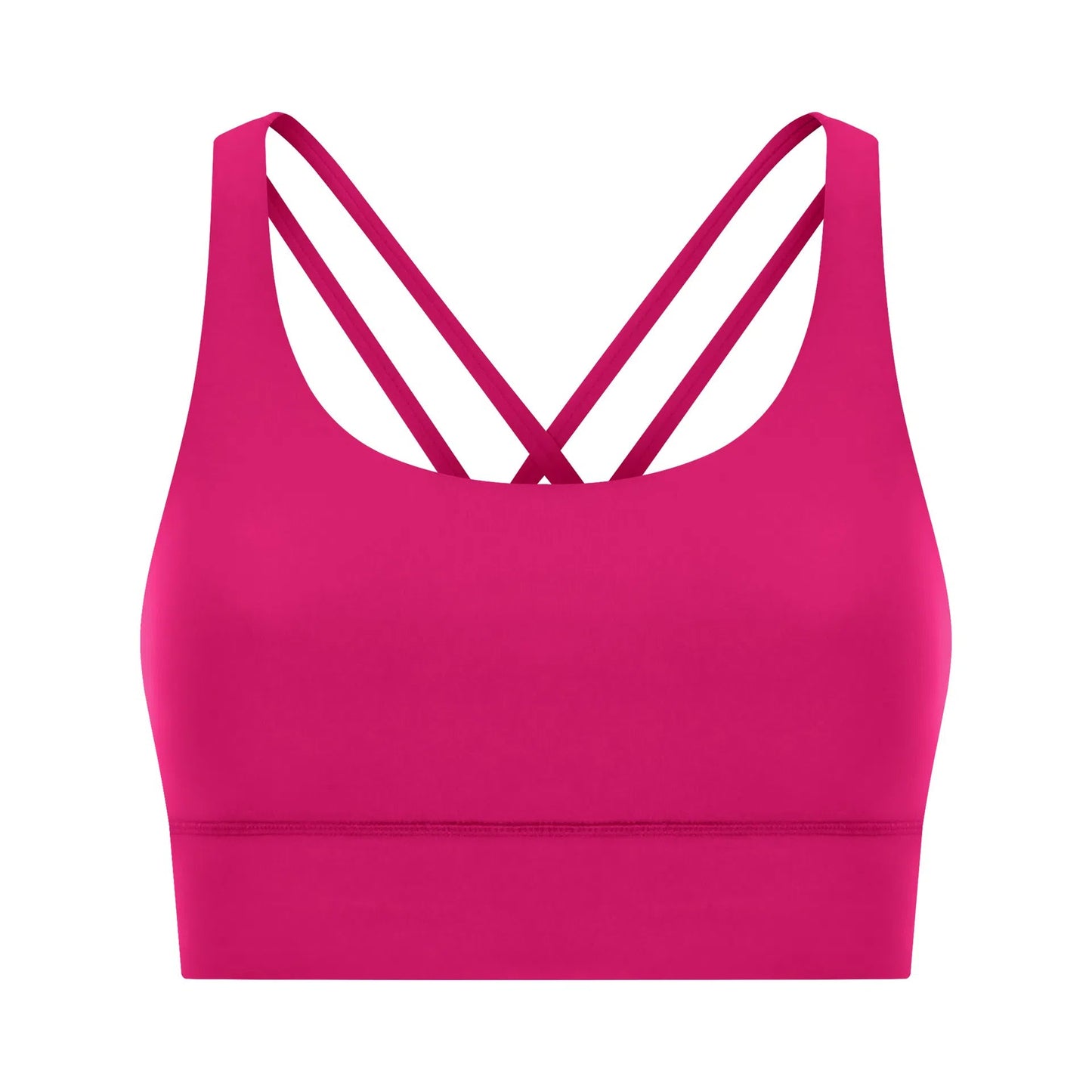 Cross back yoga bra brushed bare high - strength shock - absorbing gathering sports vest for women - Tech Tready