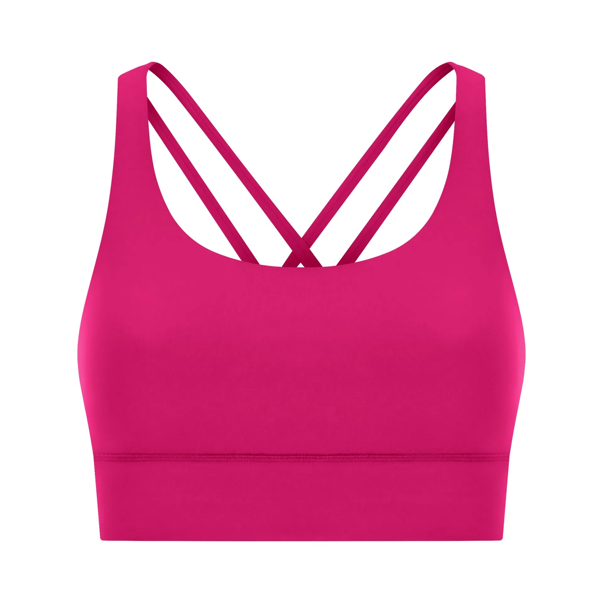 Cross back yoga bra brushed bare high - strength shock - absorbing gathering sports vest for women - Tech Tready