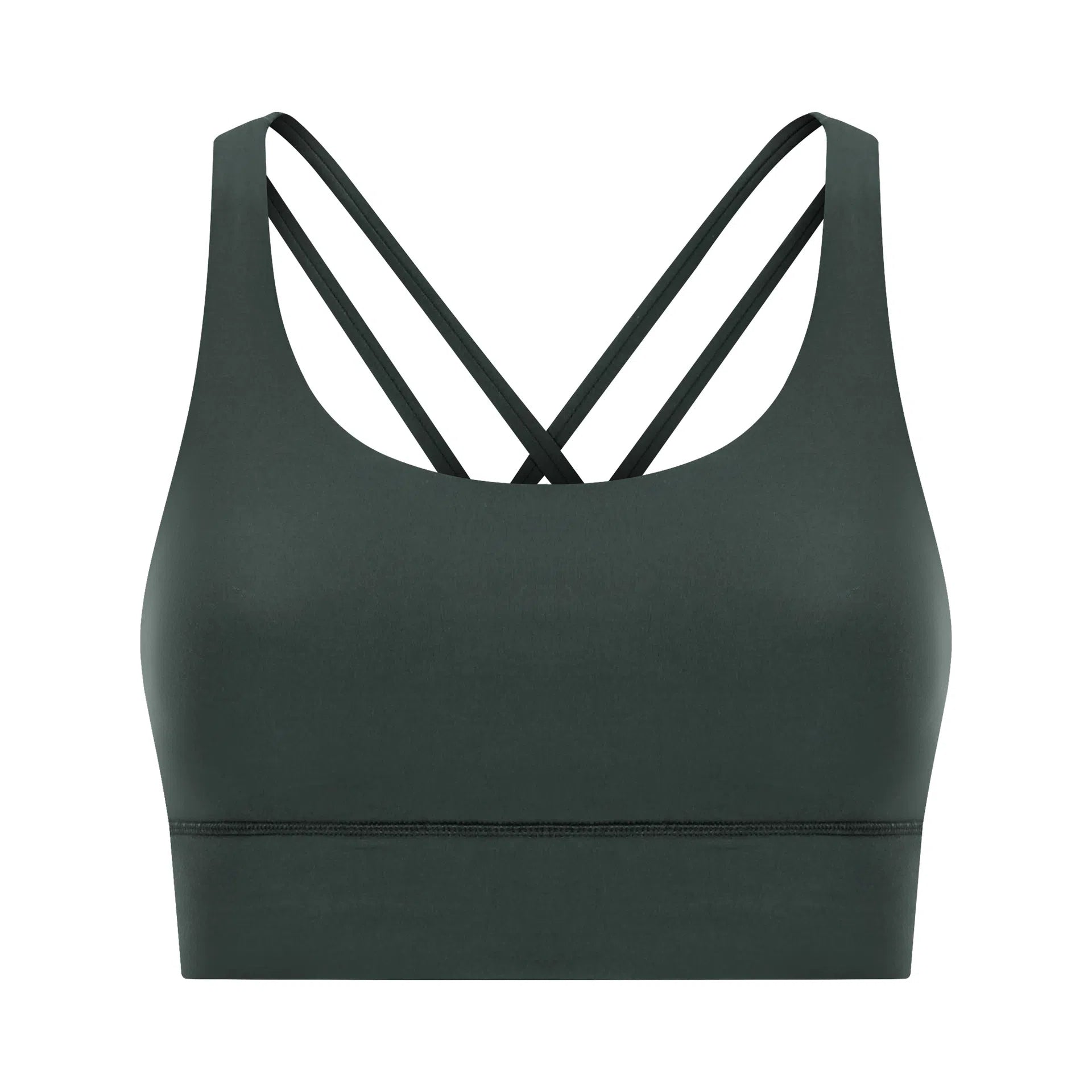 Cross back yoga bra brushed bare high - strength shock - absorbing gathering sports vest for women - Tech Tready