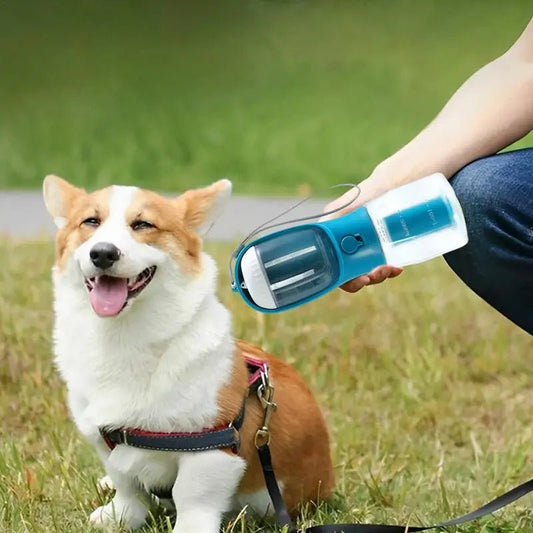 Dog Water Cup Drinking Food Garbage Bag Three - in - one Portable Small Multi - functional Pet Cups Pets Supplies - FashionTech