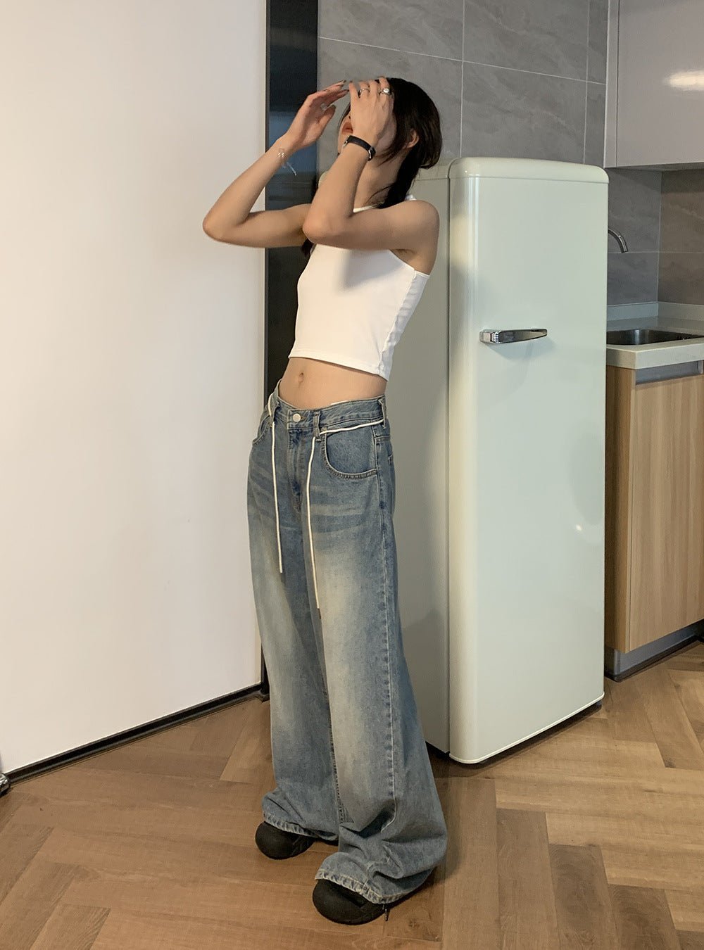 Drawstring Leisure Baggy Pants Children - FashionTech
