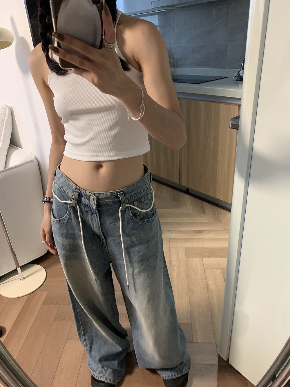 Drawstring Leisure Baggy Pants Children - FashionTech