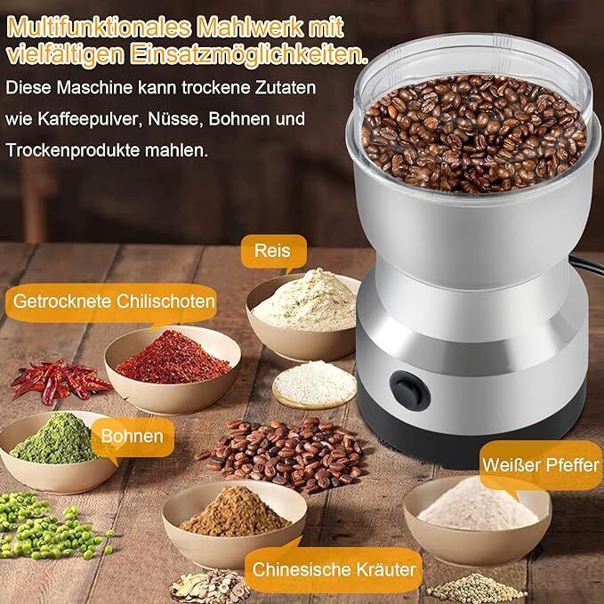 Electric Coffee Grinder Coffee Beans Spices Cereals Nut Bean Grinder - FashionTech