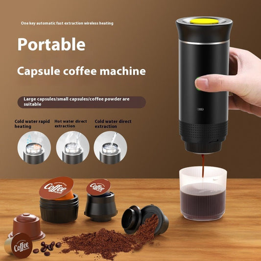 Electric Grinder Coffee Travel Handy 3 In1 Espresso Portable Coffee Espresso Maker Machine Cafe Portable Capsule Coffee Machine Kitchen Gadgets - Tech Tready