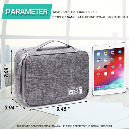 Electronics Organizer Travel Cable Organizer Bag Waterproof Portable Digital Storage Bag Electronic Accessories Case Cable Charger Organizer Case - FashionTech