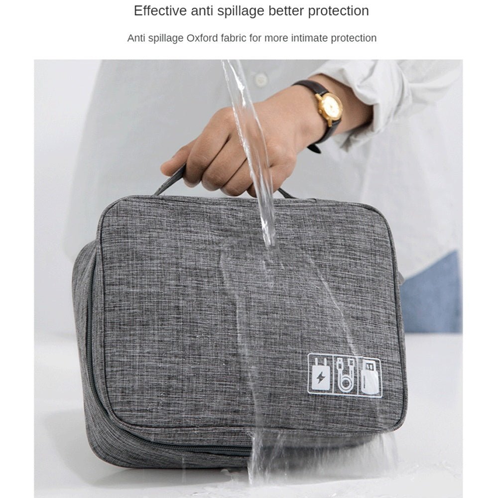 Electronics Organizer Travel Cable Organizer Bag Waterproof Portable Digital Storage Bag Electronic Accessories Case Cable Charger Organizer Case - FashionTech