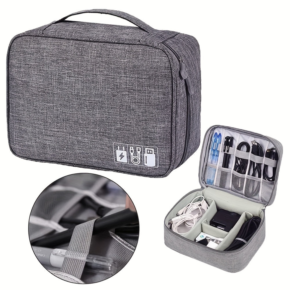 Electronics Organizer Travel Cable Organizer Bag Waterproof Portable Digital Storage Bag Electronic Accessories Case Cable Charger Organizer Case - FashionTech