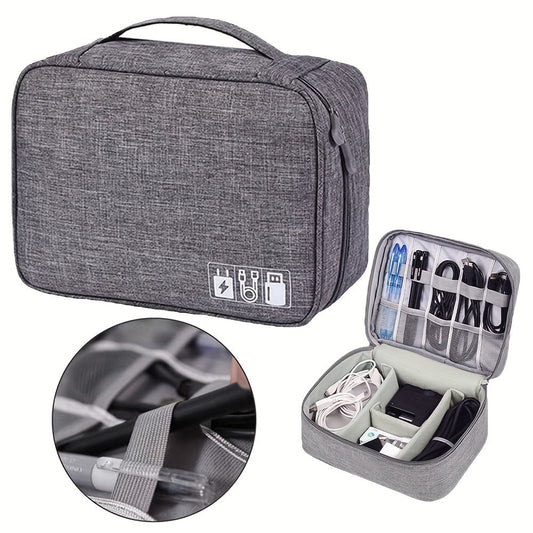 Electronics Organizer Travel Cable Organizer Bag Waterproof Portable Digital Storage Bag Electronic Accessories Case Cable Charger Organizer Case - FashionTech