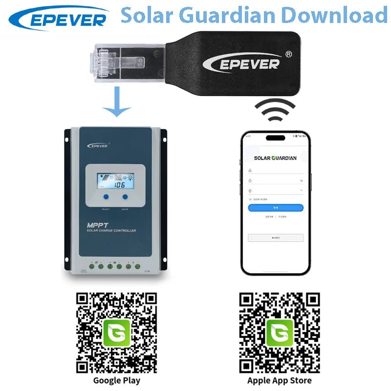 EPEVER WiFi Adapter for MPPT Solar Charge Controller EPEVER WiFi2.4G RJ45 D Communication Monitoring by Mobile Phone App - FashionTech