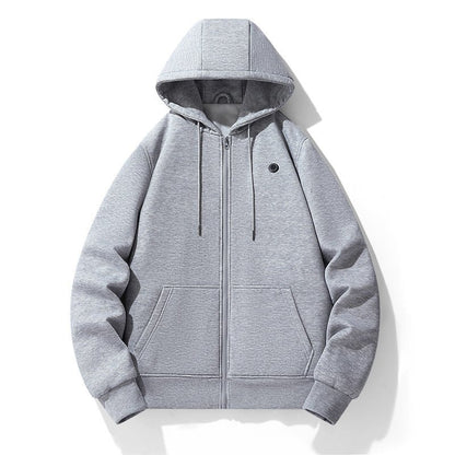European and American zipper cardigan heating hoodie intelligent hooded five zone heating jacket outdoor warm electric clothing for men - FashionTech