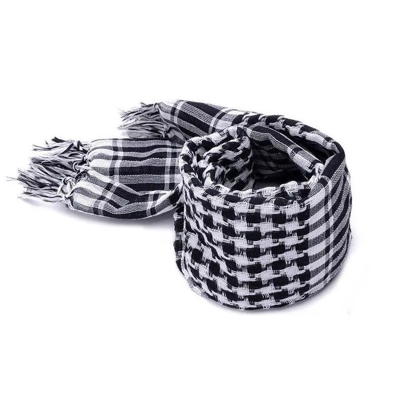 Fashion Mens Lightweight Square Outdoor Shawl Military Arab Tactical Desert Army Shemagh KeffIyeh Arafat Scarf Fashion - Tech Tready