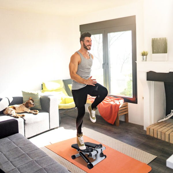 Fitness Step Machine, Mini Step Machine With Resistance Band, Home Fitness Equipment With 330.7LBS Load - bearing Capacity, Hydraulic Fitness Step Machine With LCD Display Screen - Tech Tready