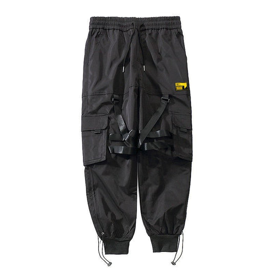 Functional Wind Paratrooper Pants Loose Hip Hop Pants Drawstring Cargo Pants - FashionTech