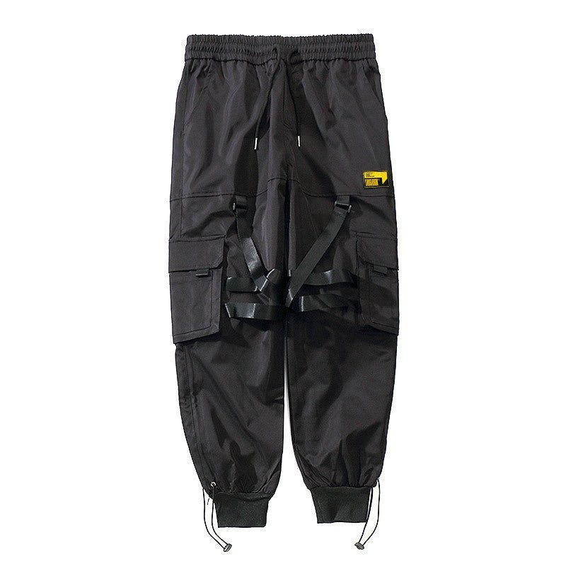 Functional Wind Paratrooper Pants Loose Hip Hop Pants Drawstring Cargo Pants - FashionTech
