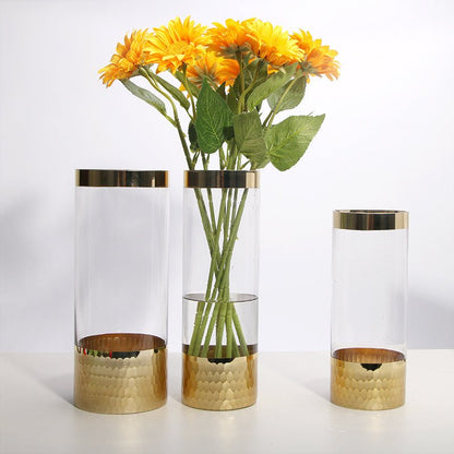 Glass vase modern transparent hydroponic flower vase home decoration ornaments - FashionTech