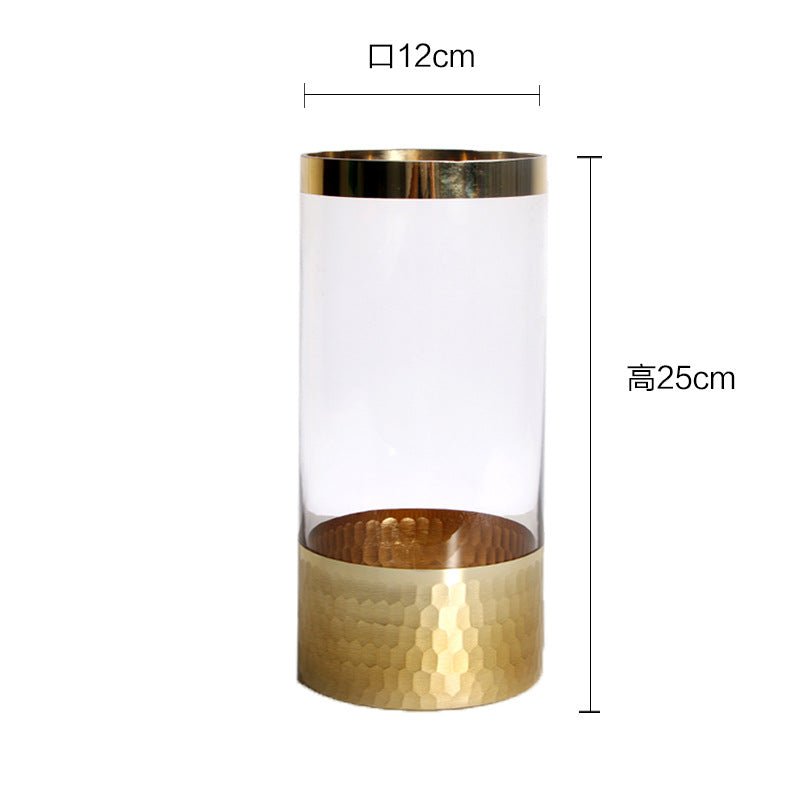 Glass vase modern transparent hydroponic flower vase home decoration ornaments - FashionTech