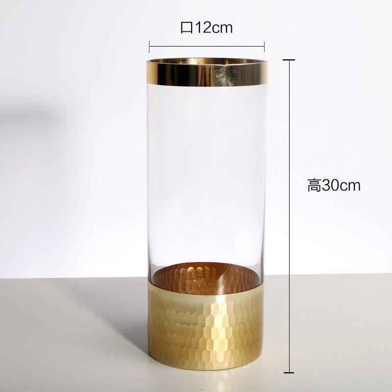 Glass vase modern transparent hydroponic flower vase home decoration ornaments - FashionTech