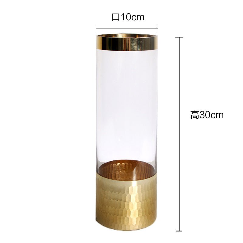 Glass vase modern transparent hydroponic flower vase home decoration ornaments - FashionTech