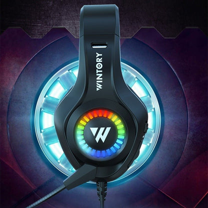 Head mounted gaming headphones wired e - sports luminous earphones mobile phones computers cool anchor headphones - FashionTech