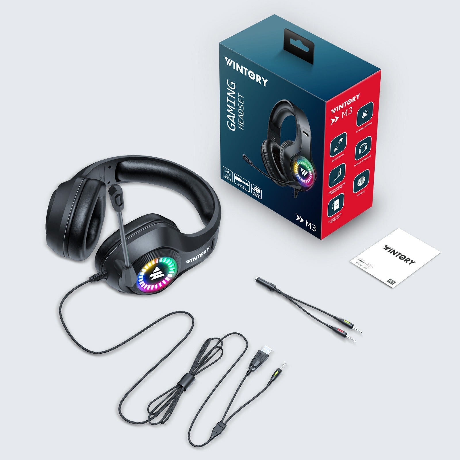 Head mounted gaming headphones wired e - sports luminous earphones mobile phones computers cool anchor headphones - FashionTech