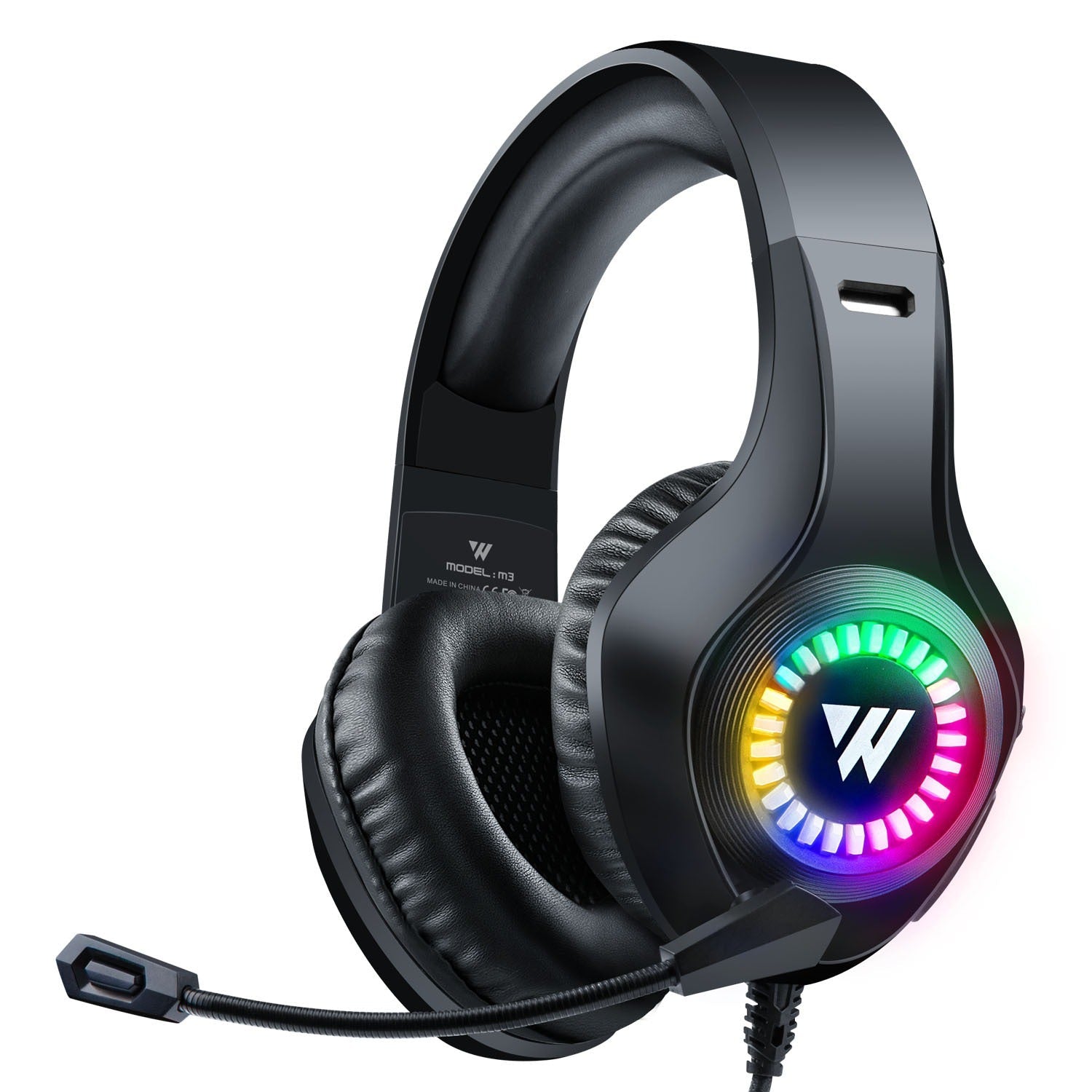 Head mounted gaming headphones wired e - sports luminous earphones mobile phones computers cool anchor headphones - FashionTech