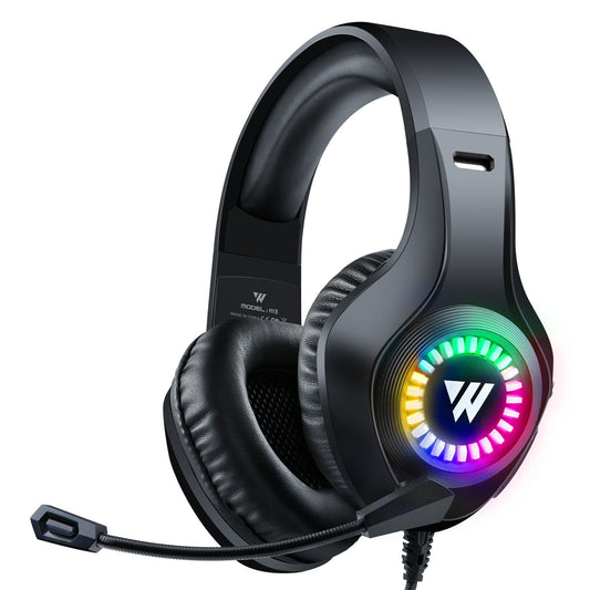 Head mounted gaming headphones wired e - sports luminous earphones mobile phones computers cool anchor headphones - FashionTech