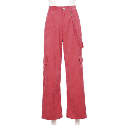 High waist straight pants - FashionTech