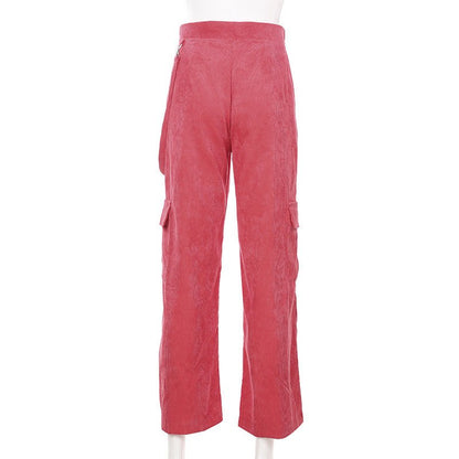 High waist straight pants - FashionTech