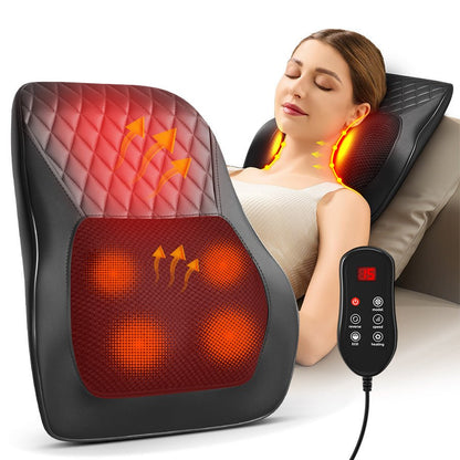 Home Use Multi - Function Massage Pillow for Neck, Shoulder, Waist, and Back with Electric Massager for Shoulder and Cervical Care - Tech Tready