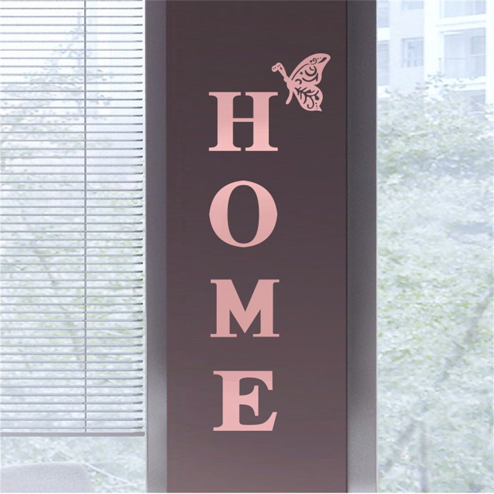 HOMEButterfly acrylic mirror wall stickers home background wall stickers porch DIY mirror letters - Tech Tready