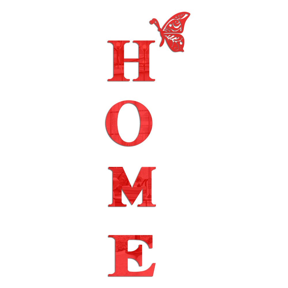 HOMEButterfly acrylic mirror wall stickers home background wall stickers porch DIY mirror letters - Tech Tready