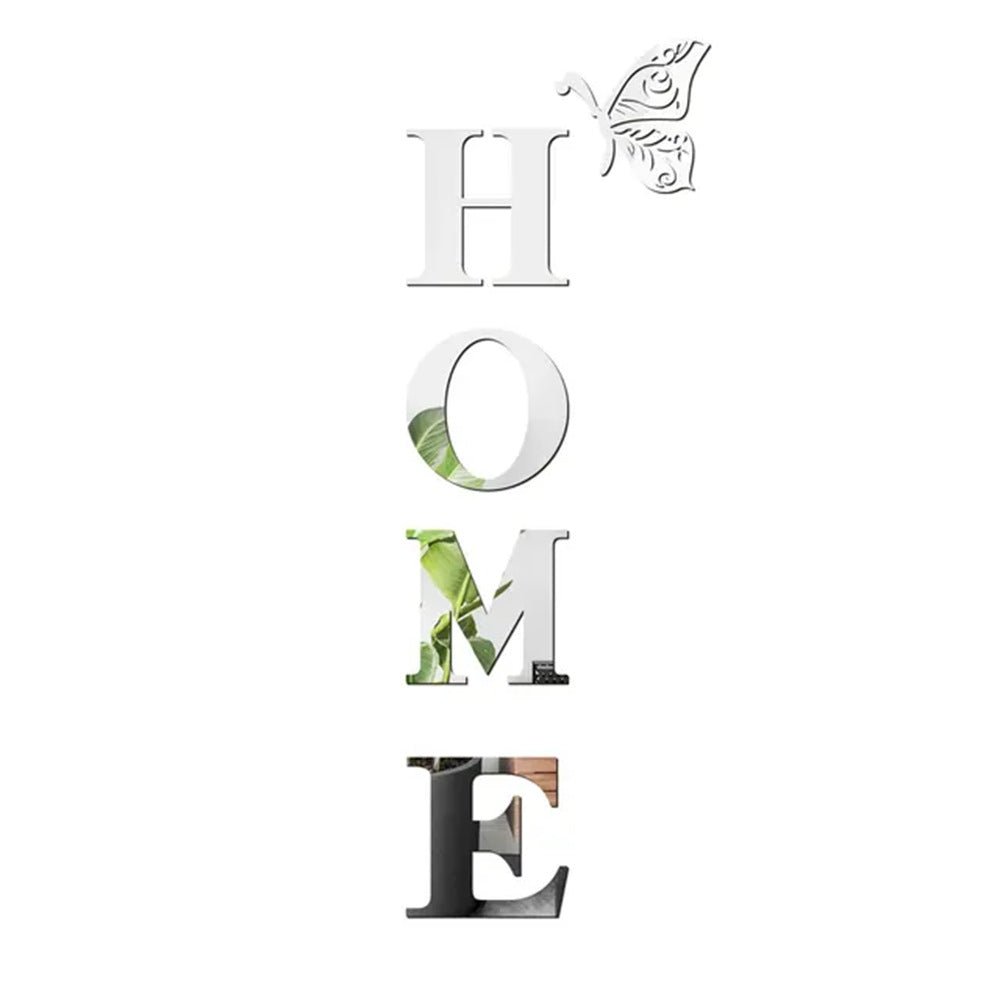 HOMEButterfly acrylic mirror wall stickers home background wall stickers porch DIY mirror letters - Tech Tready