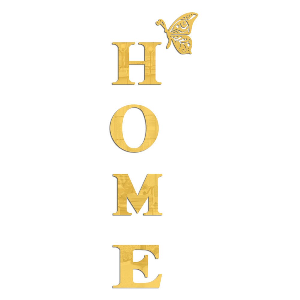HOMEButterfly acrylic mirror wall stickers home background wall stickers porch DIY mirror letters - Tech Tready