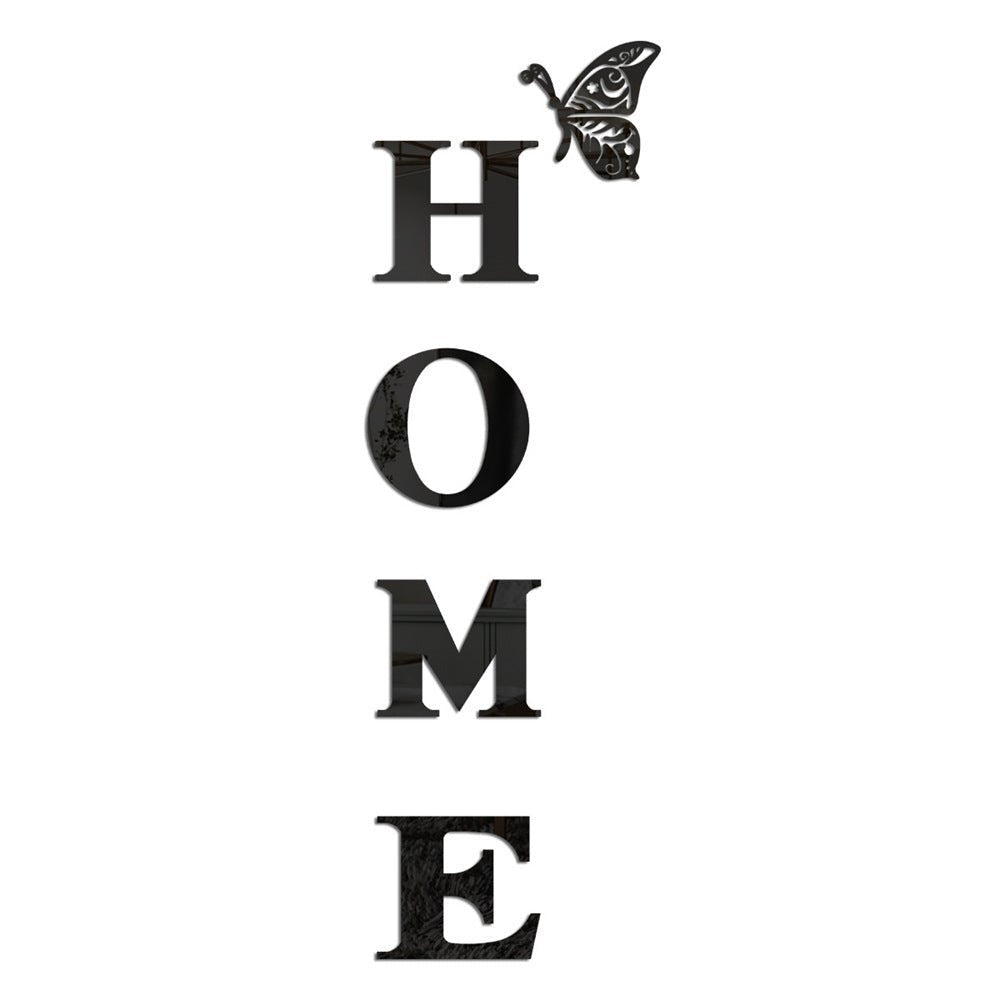 HOMEButterfly acrylic mirror wall stickers home background wall stickers porch DIY mirror letters - Tech Tready