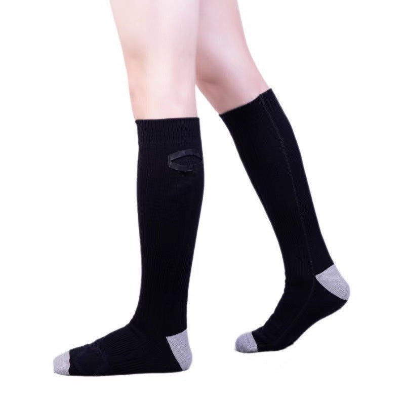 Hot socks for winter warmth, electric socks with USB charging, long tube, cold resistant socks for men and women, warm feet for winter heating - FashionTech