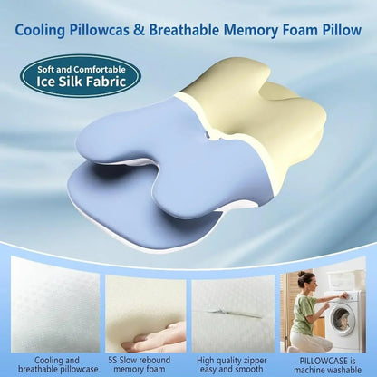 Ice Silk Pillowcase Ergonomic Sleepers - FashionTech