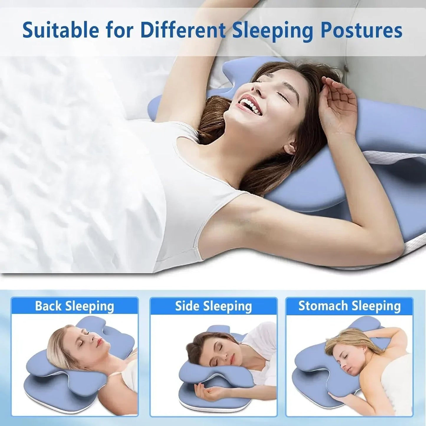 Ice Silk Pillowcase Ergonomic Sleepers - FashionTech