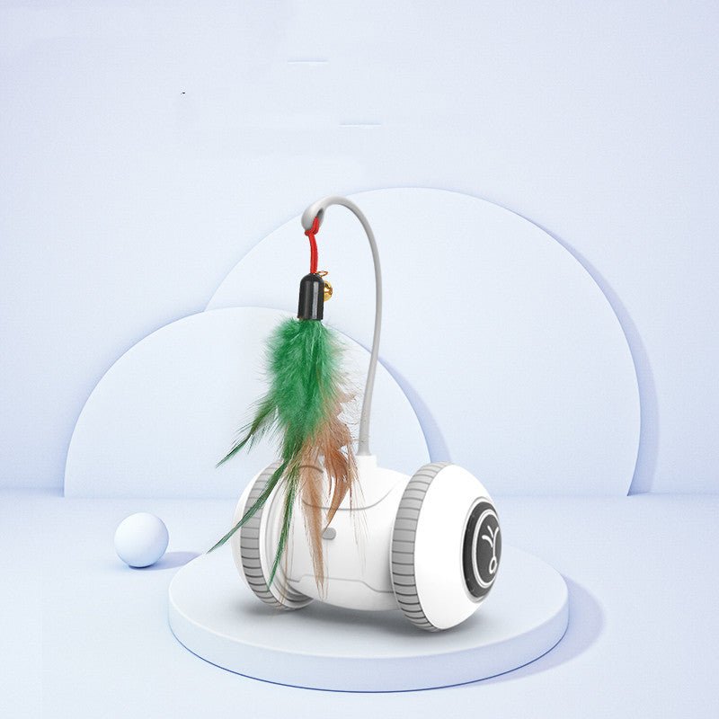 Interactive Cat Toy With Interchangeable Heads Pet Feather Toys - Tech Tready