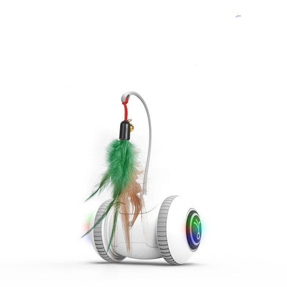 Interactive Cat Toy With Interchangeable Heads Pet Feather Toys - Tech Tready