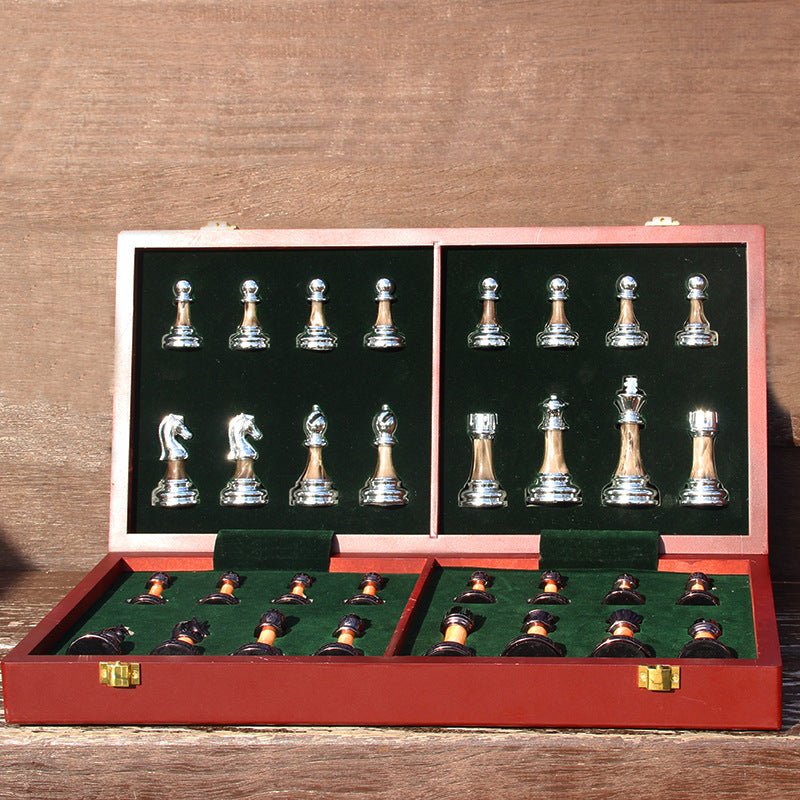 International Chess Metal Acrylic Imitation Jade Set Gift Chess Board Chess Table Western Chess Chess Pieces - FashionTech