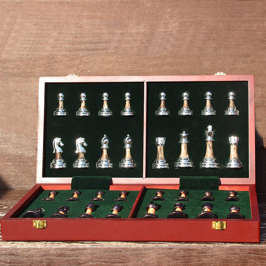 International Chess Metal Acrylic Imitation Jade Set Gift Chess Board Chess Table Western Chess Chess Pieces - FashionTech
