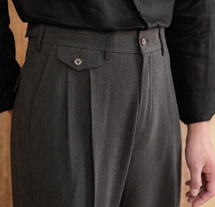 Italian Gentry High Waist Straight Pants - FashionTech