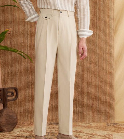 Italian Gentry High Waist Straight Pants - FashionTech