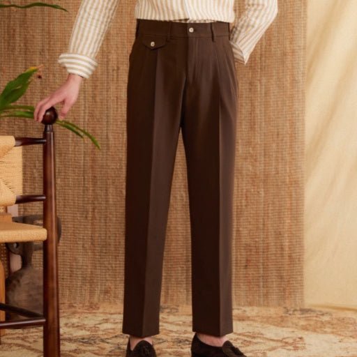 Italian Gentry High Waist Straight Pants - FashionTech